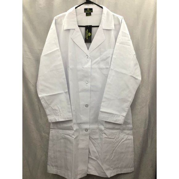 Natural Uniforms Unisex 40 In. Lab Coat Long Sleeve Large NWT - Picture 1 of 9